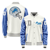 Detroit Lions Varsity Letter Jacket Custom Letter & Number