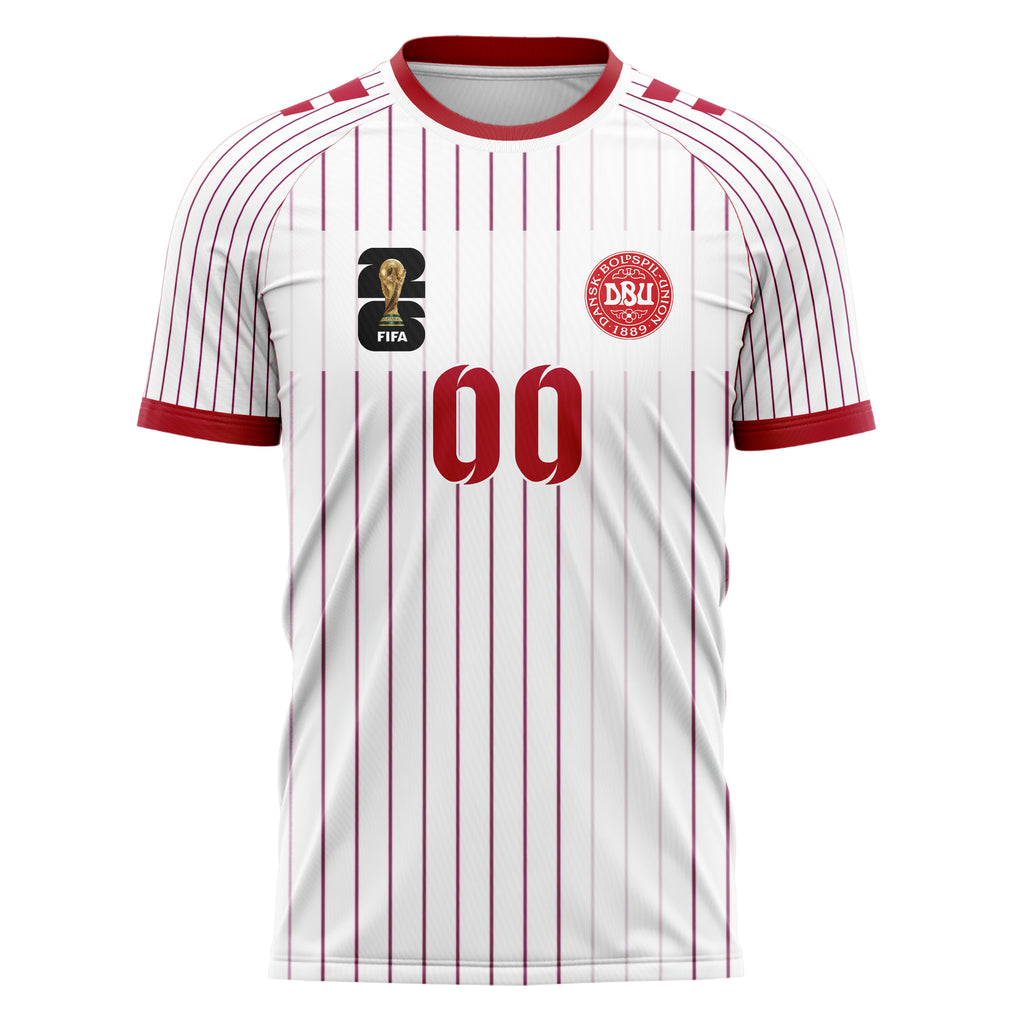 Denmark FIFA 2026 World Cup Away Soccer Jersey Style – With Custom Name and Number