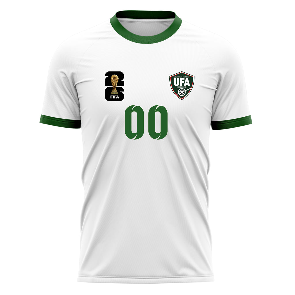 Uzbekistan FIFA 2026 World Cup Away Soccer Jersey Style – With Custom Name and Number