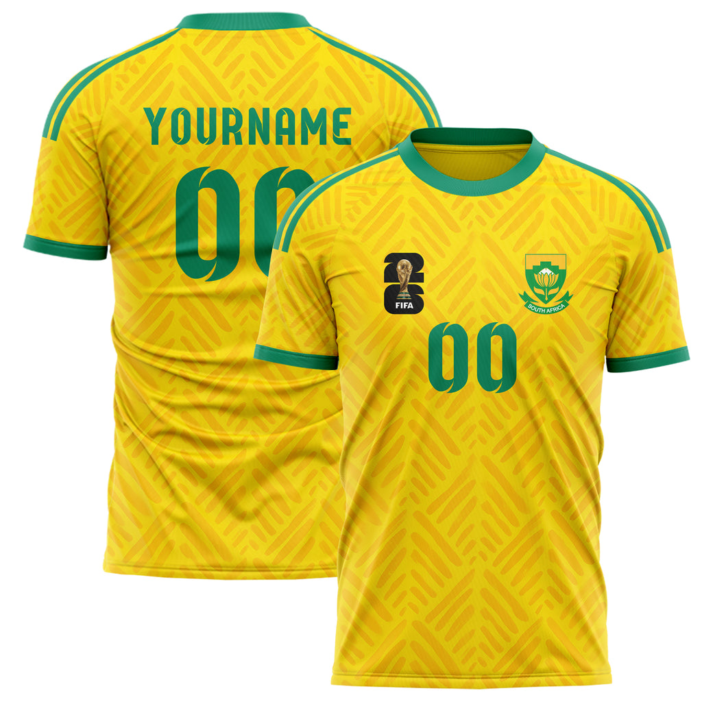 South Africa FIFA 2026 World Cup Home Soccer Jersey Style – With Custom Name and Number