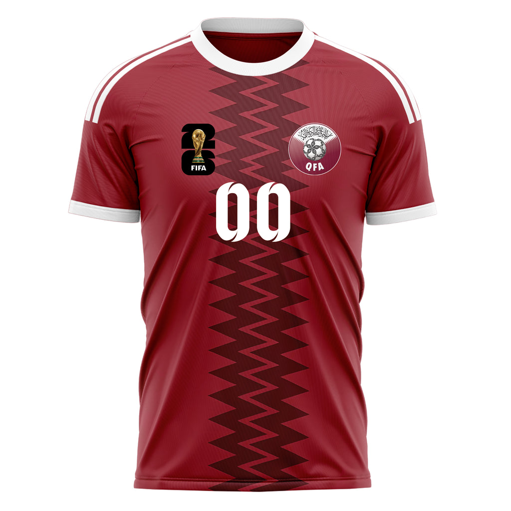 Qatar FIFA 2026 World Cup Home Soccer Jersey Style – With Custom Name and Number