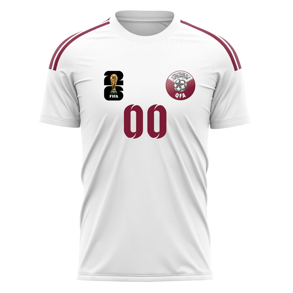 Qatar FIFA 2026 World Cup Away Soccer Jersey Style – With Custom Name and Number