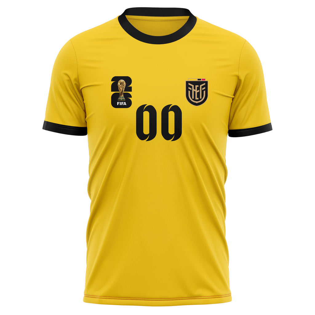 Ecuador FIFA 2026 World Cup Home Soccer Jersey Style – With Custom Name and Number