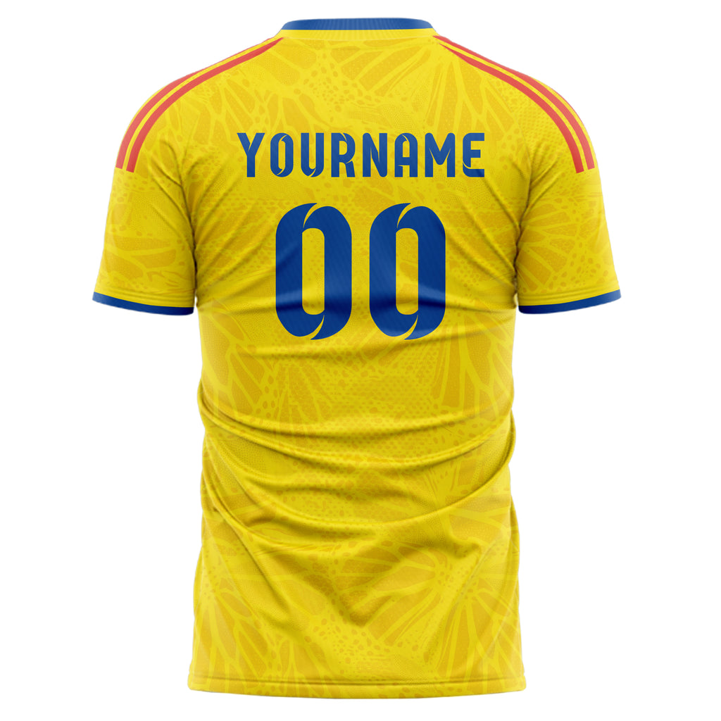 Colombia FIFA 2026 World Cup Home Soccer Jersey Style – With Custom Name and Number