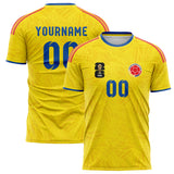 Colombia FIFA 2026 World Cup Home Soccer Jersey Style – With Custom Name and Number