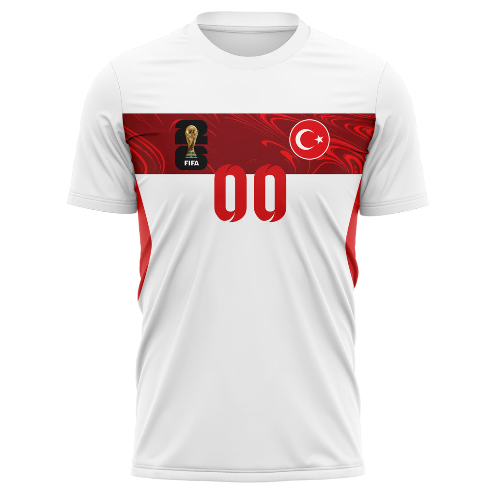 Turkey FIFA 2026 World Cup Home Soccer Jersey Style – With Custom Name and Number