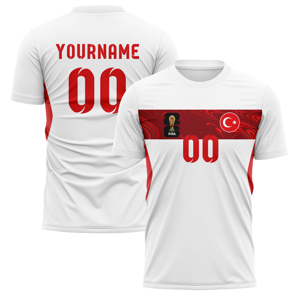 Turkey FIFA 2026 World Cup Home Soccer Jersey Style – With Custom Name and Number