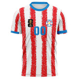 Paraguay FIFA 2026 World Cup Home Soccer Jersey Style – With Custom Name and Number