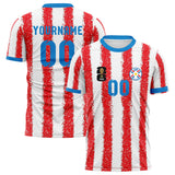 Paraguay FIFA 2026 World Cup Home Soccer Jersey Style – With Custom Name and Number