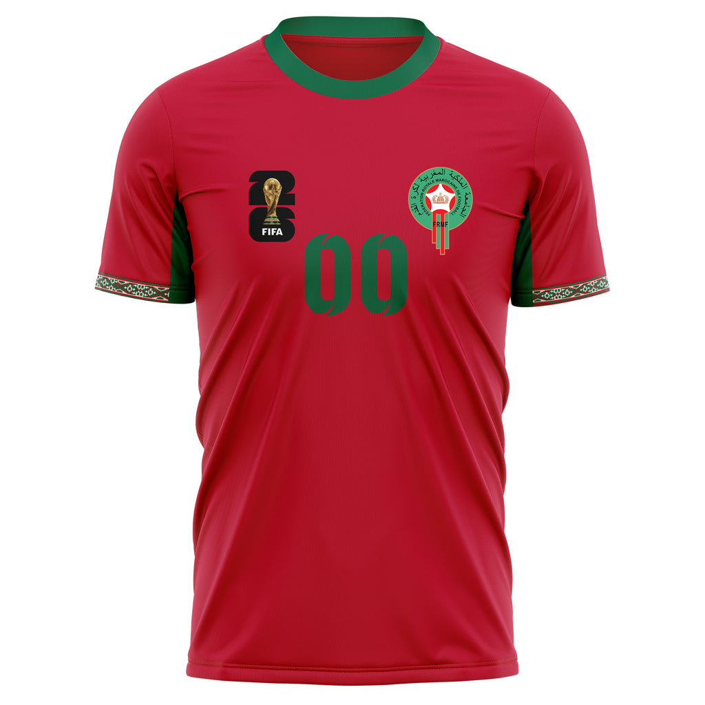 Morocco FIFA 2026 World Cup Home Soccer Jersey Style – With Custom Name and Number