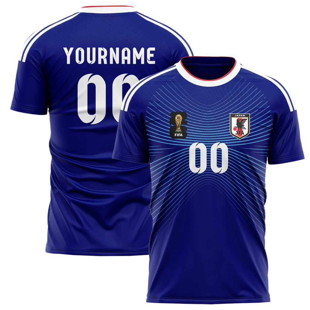 Japan FIFA 2026 World Cup Home Soccer Jersey Style – With Custom Name and Number