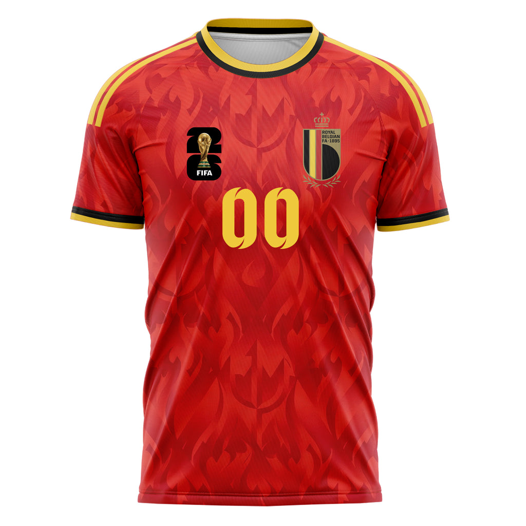 Belgium FIFA 2026 World Cup Home Soccer Jersey Style – With Custom Name and Number