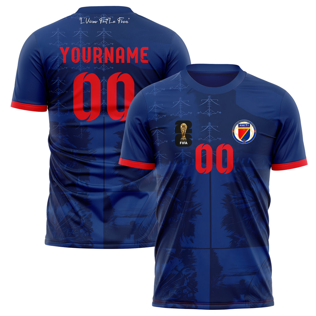 Haiti FIFA 2026 World Cup Home Soccer Jersey Style – With Custom Name and Number