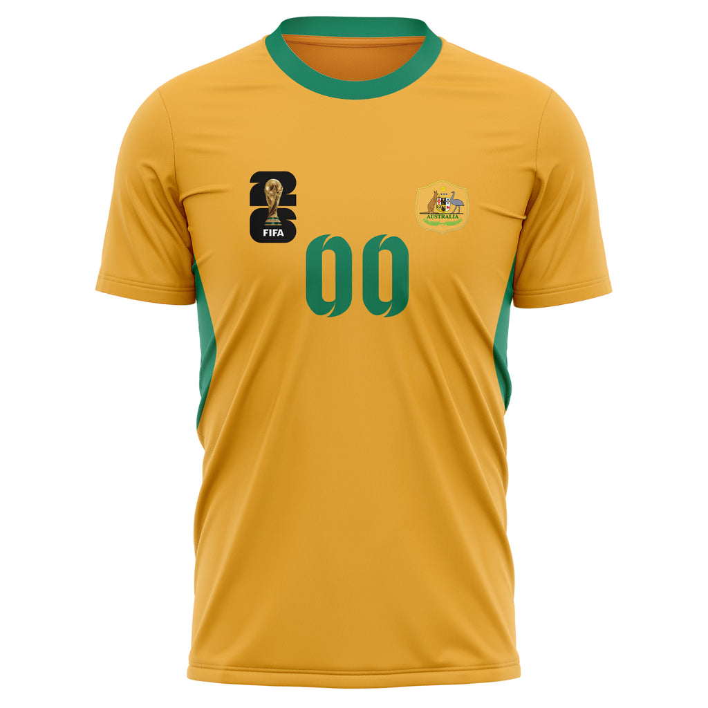 Australia FIFA 2026 World Cup Home Soccer Jersey Style – With Custom Name and Number