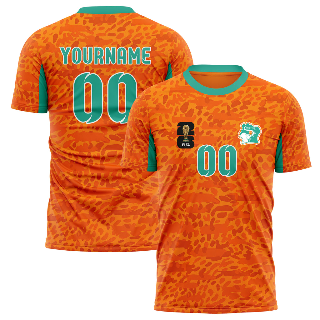 Ivory Coast FIFA 2026 World Cup Home Soccer Jersey Style – With Custom Name and Number