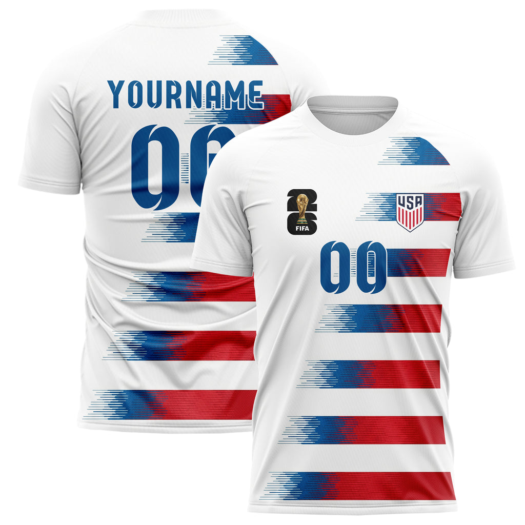 United States FIFA 2026 World Cup Home Soccer Jersey Style – With Custom Name and Number