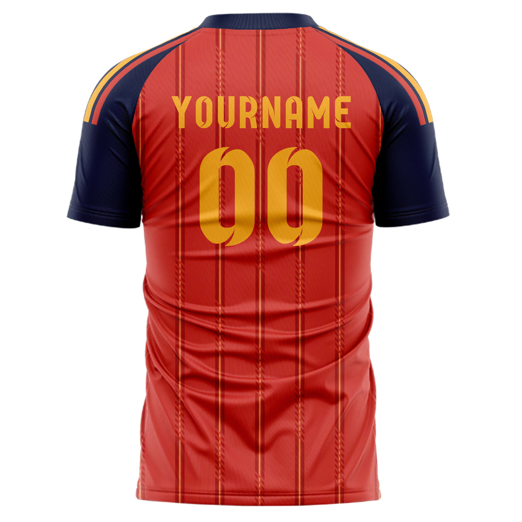 Spain FIFA 2026 World Cup Home Soccer Jersey Style – With Custom Name and Number