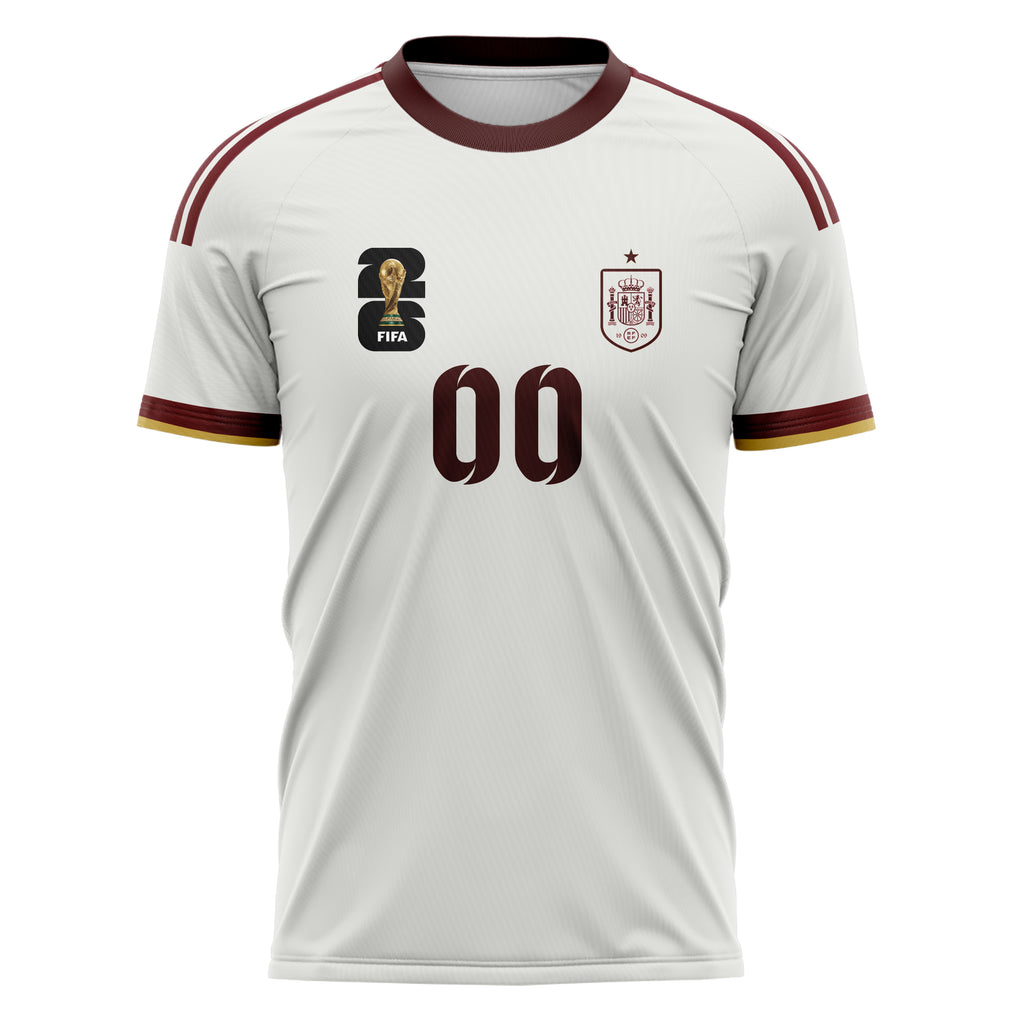 Spain FIFA 2026 World Cup Away Soccer Jersey Style – With Custom Name and Number
