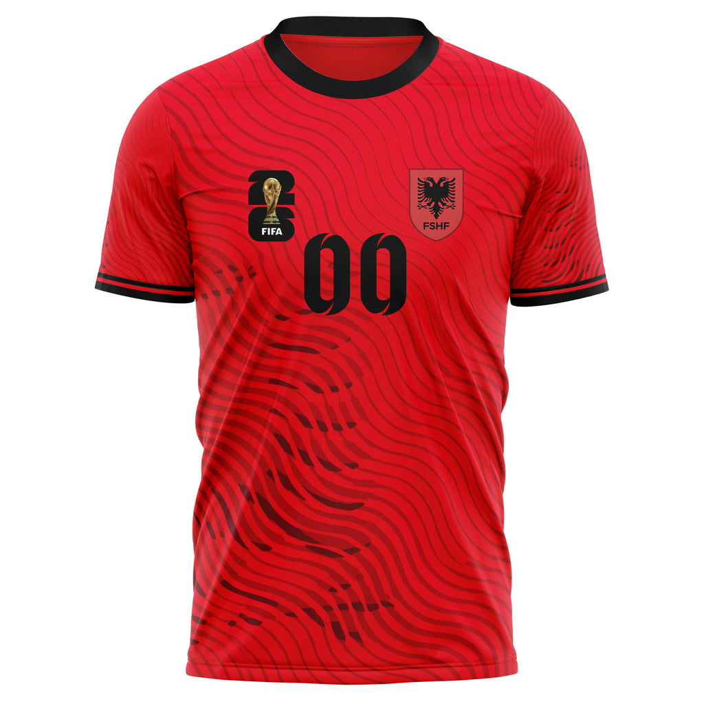 Albania FIFA 2026 World Cup Home Soccer Jersey Style – With Custom Name and Number
