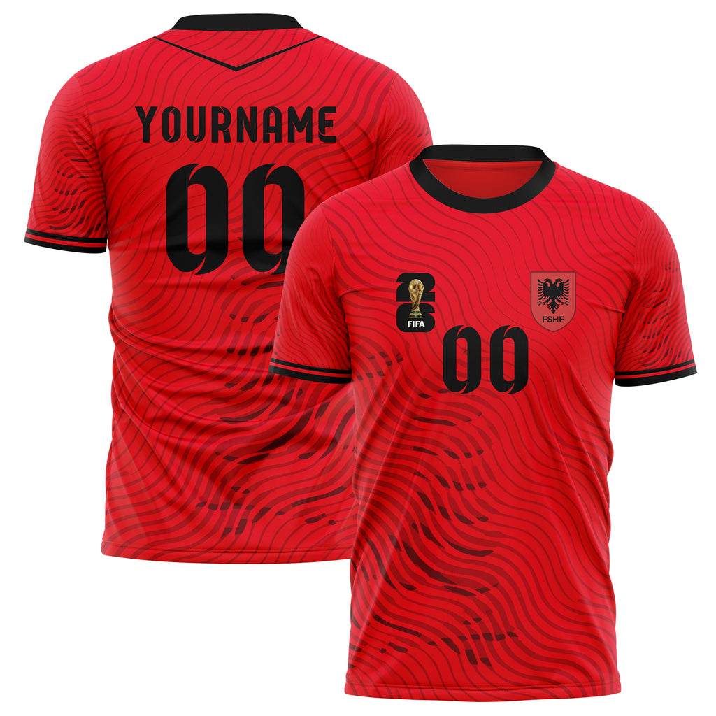 Albania FIFA 2026 World Cup Home Soccer Jersey Style – With Custom Name and Number