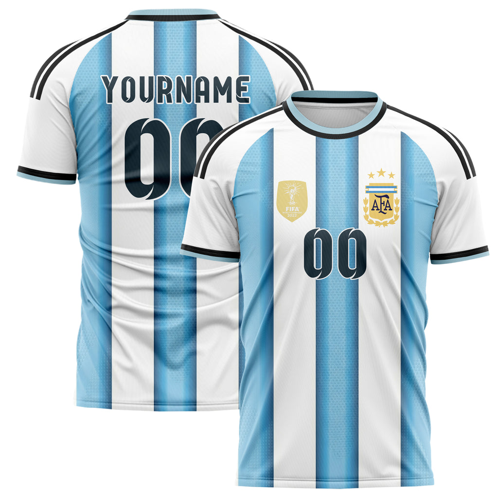 Argentina FIFA 2026 World Cup Home Soccer Jersey Style – With Custom Name and Number