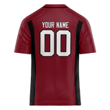 Custom Maroon & White Colors Design Sports Football Jersey FT01AC010802