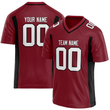 Custom Maroon & White Colors Design Sports Football Jersey FT01AC010802