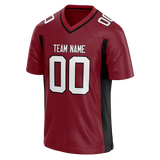 Custom Maroon & White Colors Design Sports Football Jersey FT01AC010802