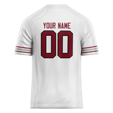 Custom White & Maroon Colors Design Sports Football Jersey FT01AC050208