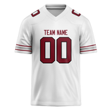 Custom White & Maroon Colors Design Sports Football Jersey FT01AC050208