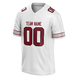 Custom White & Maroon Colors Design Sports Football Jersey FT01AC050208