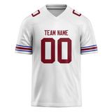 Custom White & Maroon Colors Design Sports Football Jersey FT01AC060208