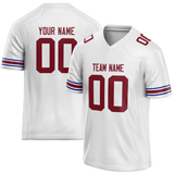 Custom White & Maroon Colors Design Sports Football Jersey