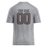 Custom Silver & Gray Colors Design Sports Football Jersey FT01AC070403