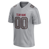 Custom Silver & Gray Colors Design Sports Football Jersey FT01AC070403