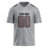 Custom Silver & Gray Colors Design Sports Football Jersey FT01AF040403