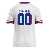 Custom White & Blue Colors Design Sports Football Jersey FT01BB020220