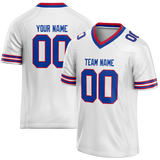 Custom White & Blue Colors Design Sports Football Jersey