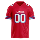 Custom Red & White Colors Design Sports Football Jersey FT01BB030902