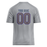 Custom Silver & Gray Colors Design Sports Football Jersey FT01BB040403