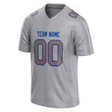 Custom Silver & Gray Colors Design Sports Football Jersey FT01BB040403