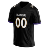 Custom Black & White Colors Design Sports Football Jersey FT01BR010102