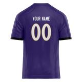 Custom Dark Purple & White Colors Design Sports Football Jersey FT01BR032202