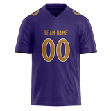 Custom Dark Purple & Camo Colors Design Sports Football Jersey FT01BR042206