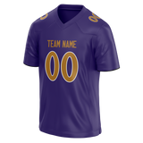 Custom Dark Purple & Camo Colors Design Sports Football Jersey FT01BR042206