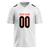 Custom White & Black Colors Design Sports Football Jersey FT01CB010201