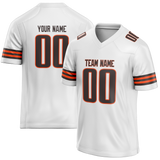 Custom White & Brown Colors Design Sports Football Jersey FT01CB010207