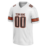 Custom White & Brown Colors Design Sports Football Jersey FT01CB010207