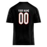 Custom Black & White Colors Design Sports Football Jersey FT01CB020102