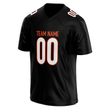 Custom Black & White Colors Design Sports Football Jersey FT01CB020102